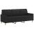 Set de canapele cu perne, 3 piese, negru, textil GartenMobel Dekor
