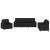 Set de canapele cu perne, 3 piese, negru, textil GartenMobel Dekor