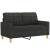 Set de canapele cu perne, 3 piese, negru, textil GartenMobel Dekor