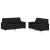 Set de canapele cu perne, 2 piese, negru, material textil GartenMobel Dekor