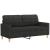 Set de canapele cu perne, 2 piese, negru, material textil GartenMobel Dekor