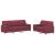 Set canapea cu perne, 2 piese, roșu vin, material textil GartenMobel Dekor