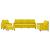 Set de canapele cu perne, 4 piese, galben, catifea GartenMobel Dekor
