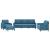 Set de canapele cu perne, 4 piese, albastru, catifea GartenMobel Dekor