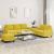 Set de canapele cu perne, 3 piese, galben, catifea GartenMobel Dekor
