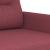 Set canapea cu perne, 3 piese, roșu vin, material textil GartenMobel Dekor