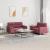 Set canapea cu perne, 2 piese, roșu vin, material textil GartenMobel Dekor