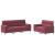 Set canapea cu perne, 2 piese, roșu vin, material textil GartenMobel Dekor