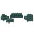 Set de canapele cu perne, 4 piese, verde închis, catifea GartenMobel Dekor