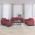 Set canapea cu perne, 4 piese, roșu vin, material textil GartenMobel Dekor