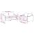 Set de canapele cu perne, 2 piese, galben deschis, textil GartenMobel Dekor