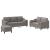 Set de canapele cu perne, 3 piese, gri taupe, textil GartenMobel Dekor