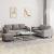 Set de canapele cu perne, 3 piese, gri taupe, textil GartenMobel Dekor