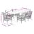 Set mobilier de grădină cu perne, 7 piese gri deschis poliratan GartenMobel Dekor