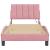 Cadru de pat cu lumini LED, roz, 90x200 cm, catifea GartenMobel Dekor