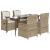 Set mobilier de grădină cu perne, 5 piese, bej, poliratan GartenMobel Dekor