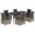 Set mobilier de grădină cu perne, 7 piese gri deschis poliratan GartenMobel Dekor