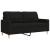 Set de canapele cu perne decorative, 3 piese, negru, textil GartenMobel Dekor