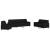 Set de canapele cu perne decorative, 3 piese, negru, textil GartenMobel Dekor