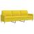 Set de canapele cu perne rulou, 3 piese, galben deschis, textil GartenMobel Dekor