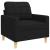Set canapele cu taburet și perne, 4 piese, negru, textil GartenMobel Dekor