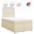 Pat continental cu saltea, crem, 120x190 cm, textil GartenMobel Dekor
