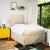 Pat continental cu saltea, crem, 120x190 cm, textil GartenMobel Dekor