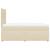 Pat continental cu saltea, crem, 120x190 cm, textil GartenMobel Dekor