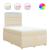 Pat continental cu saltea, crem, 120x190 cm, textil GartenMobel Dekor