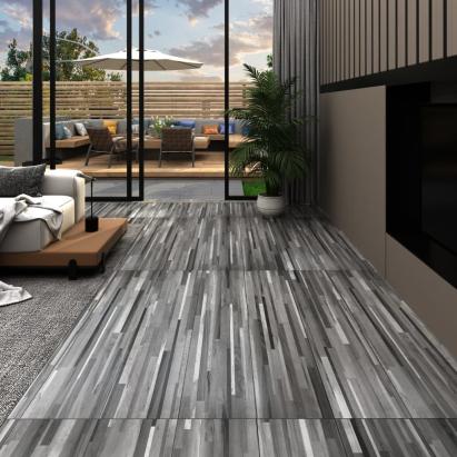 Plăci pardoseală autoadezive, dungi gri, 5,21 m², 2 mm, PVC GartenMobel Dekor