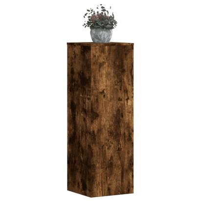 Suporturi de plante 2 buc. stejar fumuriu 33x33x100 cm lemn GartenMobel Dekor