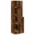 Dulap de farmacie stejar fumuriu, 40x41x174,5cm, lemn prelucrat GartenMobel Dekor