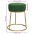 Taburet rotund, verde, catifea GartenMobel Dekor