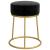 Taburet rotund, negru, catifea GartenMobel Dekor
