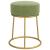Taburet rotund, verde muştar, catifea GartenMobel Dekor
