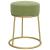 Taburet rotund, verde muştar, catifea GartenMobel Dekor