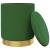 Taburet depozitare rotund, verde, catifea GartenMobel Dekor