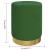 Taburet depozitare rotund, verde, catifea GartenMobel Dekor