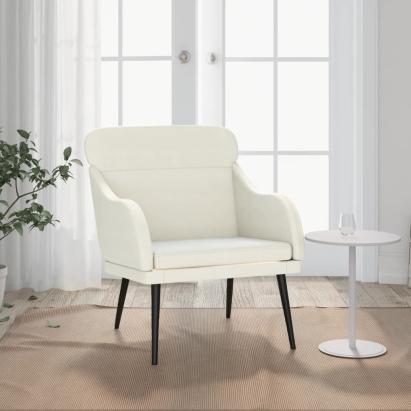 Fotoliu, crem, 63x76x80 cm, catifea GartenMobel Dekor