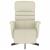 Fotoliu rabatabil cu suport de picioare, crem, piele ecologică GartenMobel Dekor