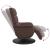 Fotoliu de masaj rabatabil cu suport picioare, maro, piele eco GartenMobel Dekor