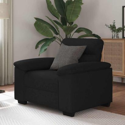Canapea Scaun Negru 60 cm Tesatura GartenMobel Dekor