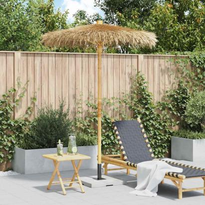 Umbrelă Tiki cu baldachin din frunze de banană 150 cm bambus GartenMobel Dekor