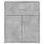 Dulap, gri beton, 60x31x70 cm, lemn prelucrat GartenMobel Dekor