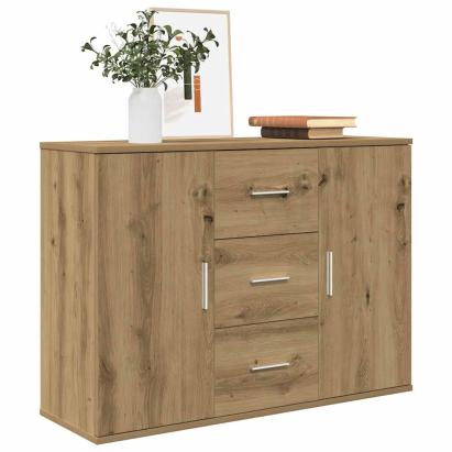 Servantă, stejar artizanal, 90x29,5x65 cm, lemn prelucrat GartenMobel Dekor