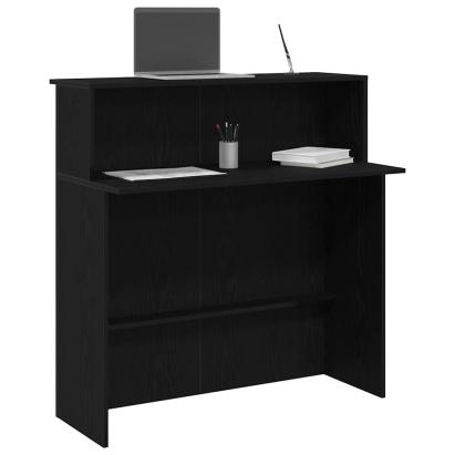 Birou de recepție negru 100x50x103,5 cm Lemn prelucrat GartenMobel Dekor