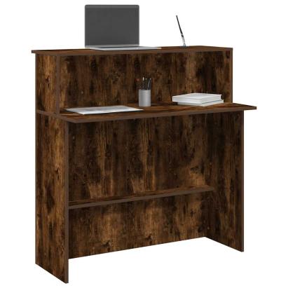 Birou de recepție stejar afumat 100x50x103,5 cm lemn prelucrat GartenMobel Dekor
