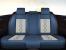 Huse auto premium 5 locuri Carguard Deluxe piele ecologică perforată și textil - albastru - alb Best CarHome