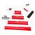 Set 4 gletiere profesionale, inox, 25, 40, 60, 80 cm, suport, maner telescopic, rola gletuit, Strend Pro GartenVIP DiyLine