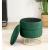 Taburet, rotund, cu spatiu depozitare, catifea, verde, max 80 kg, 37x42 cm, Elza, Akord GartenVIP DiyLine